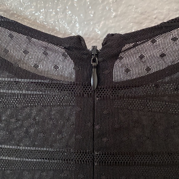 NWOT - Guess, Fitted Long Sleeve Little Black Mini Cocktail Dress, Size 2 - Picture 5 of 7